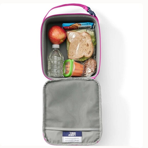 Lands End EZ Wipe Lunch Box Lunch Bag "Brilliant Blue Camo Floral " NWT - Picture 6 of 10